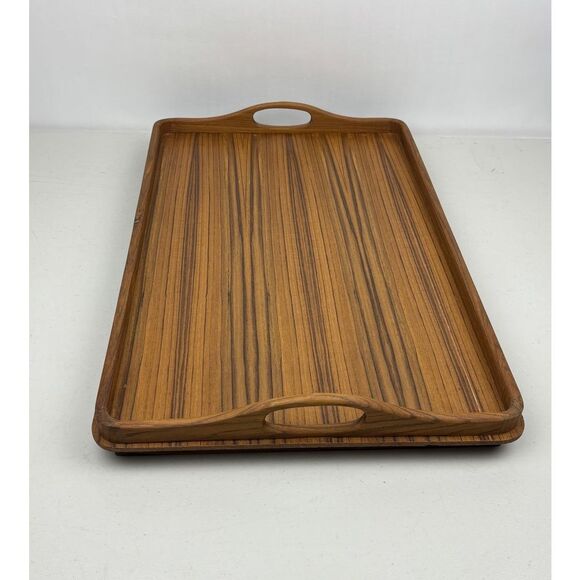 NEW Julie Pomerantz Goodwood 22x14" Teakwood Bed Tray Serving Tray Open Box - Picture 6 of 14